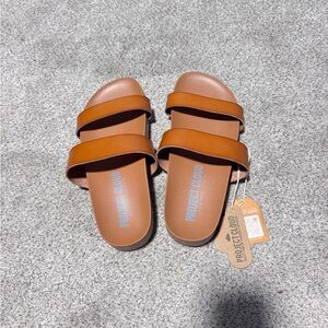 Project Cloud Women's Double-Strap Slide Sandals in Brown
